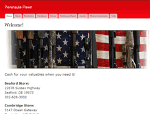 Tablet Screenshot of peninsulapawn.com